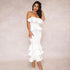 Strapless Ruffle Solid Sheath Mermaid Dress #Strapless #Ruffle #Mermaid
